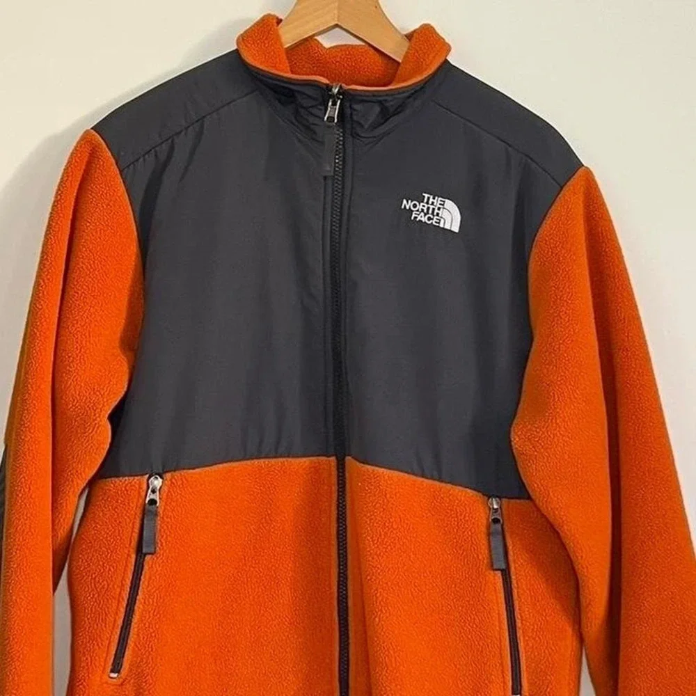 The North Face Gorpcore Orange & Black Fleece Jacket Full Zip (Youth XL / Small)